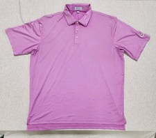 Peter Millar Summer Comfort Performance Polo Shirt Mens XXL Pink Stretch Golf