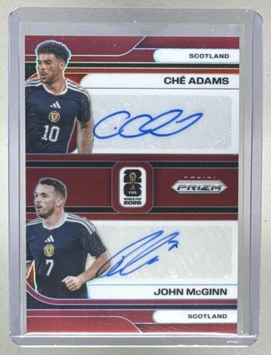 Che Adams John McGinn 2026 Panini Prizm World Cup Red Dual Auto 6/7