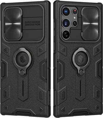 Nillkin CamShield Armor Hülle für Samsung Galaxy S22 Ultra Schwarz Stoßfest