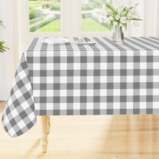 Square Table Cloth, Waterproof Vinyl Tablecloth with Flannel Backing, Wipeabl...
