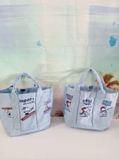 Adorable Snoopy Embroidered Cute  Canvas Bag: Large Capacity, Portable, Handheld