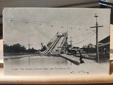 Providence, Rhode Island The Shutes Crescent Park Postcard Postmarked 1907