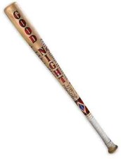 Size 32"Harley Quinn Baseball Bat Wooden Baseball Bat Halloween Cosplay