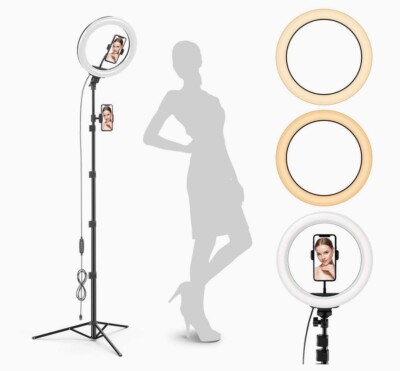 Professional LED Ring Light with Tripod Bluetooth Remote for Selfie Tripod 10''
