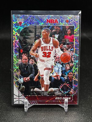 2019-20 NBA Hoops Premium Lazer Silver Prizm Kris Dunn #26 Bulls