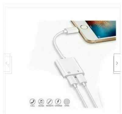 iPhone Splitter Adapter Konverter AUX / Kopfhörer & Ladebuchse
