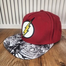 DC Comics The Flash Snapback Sombrero Gorra Rojo Rayo Superhéroe Negro Fanático de la Película