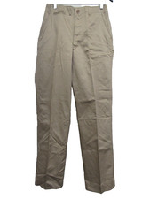 Post WW2 US Army Khaki Chino Trousers Pants Button Fly Unused REPAIRS 1946 32x33