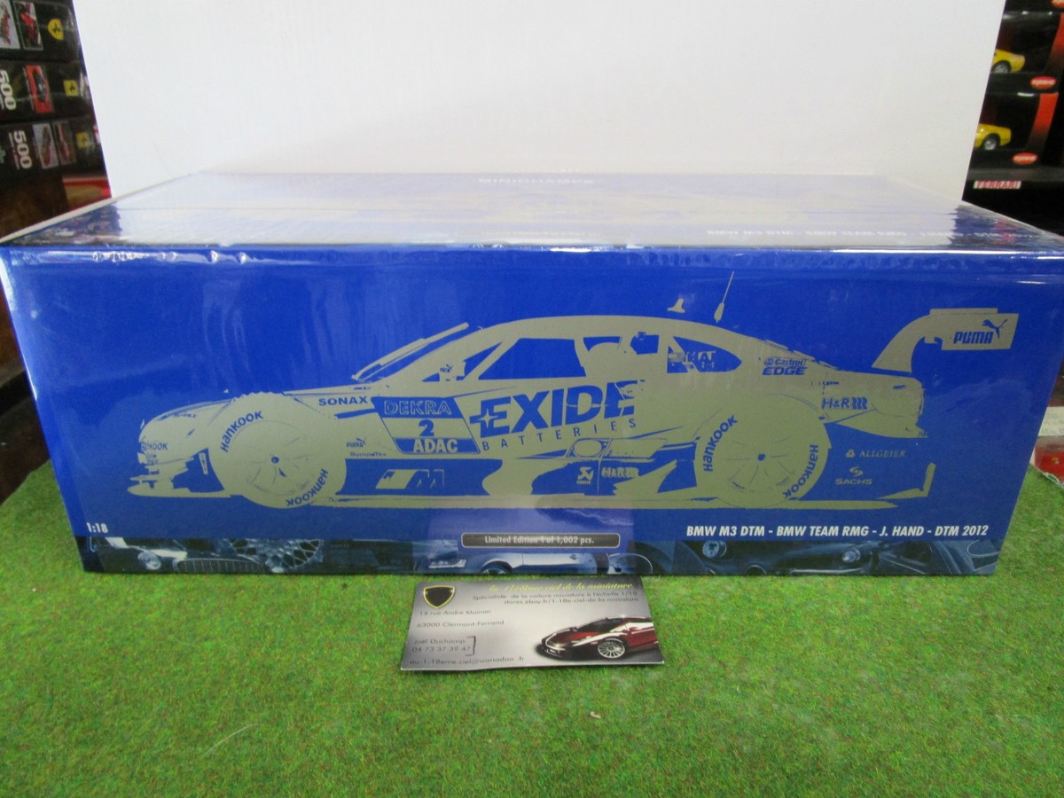 BMW M3 DTM RMG 2012 HAND 1/18 MINICHAMPS 100122202 voiture