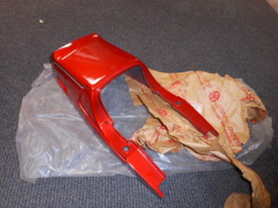 NOS Kawasaki OEM Candy Persimmon Red Seat Storage Case 1981 KZ750