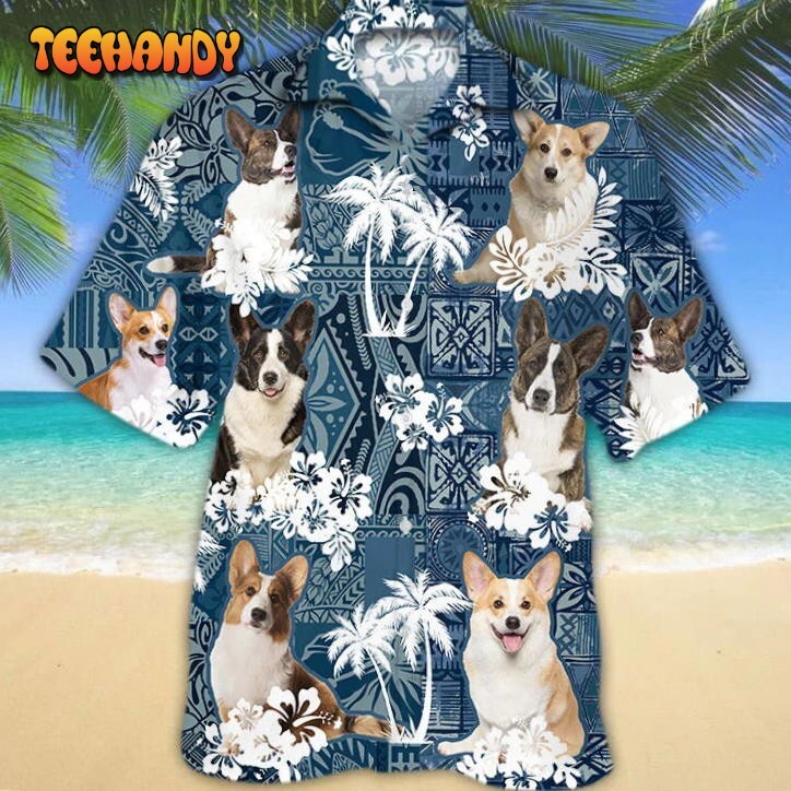 Cardigan Welsh Corgi Hawaiian Shirt 3D Full Print Dog In Hawaii Shirts-image