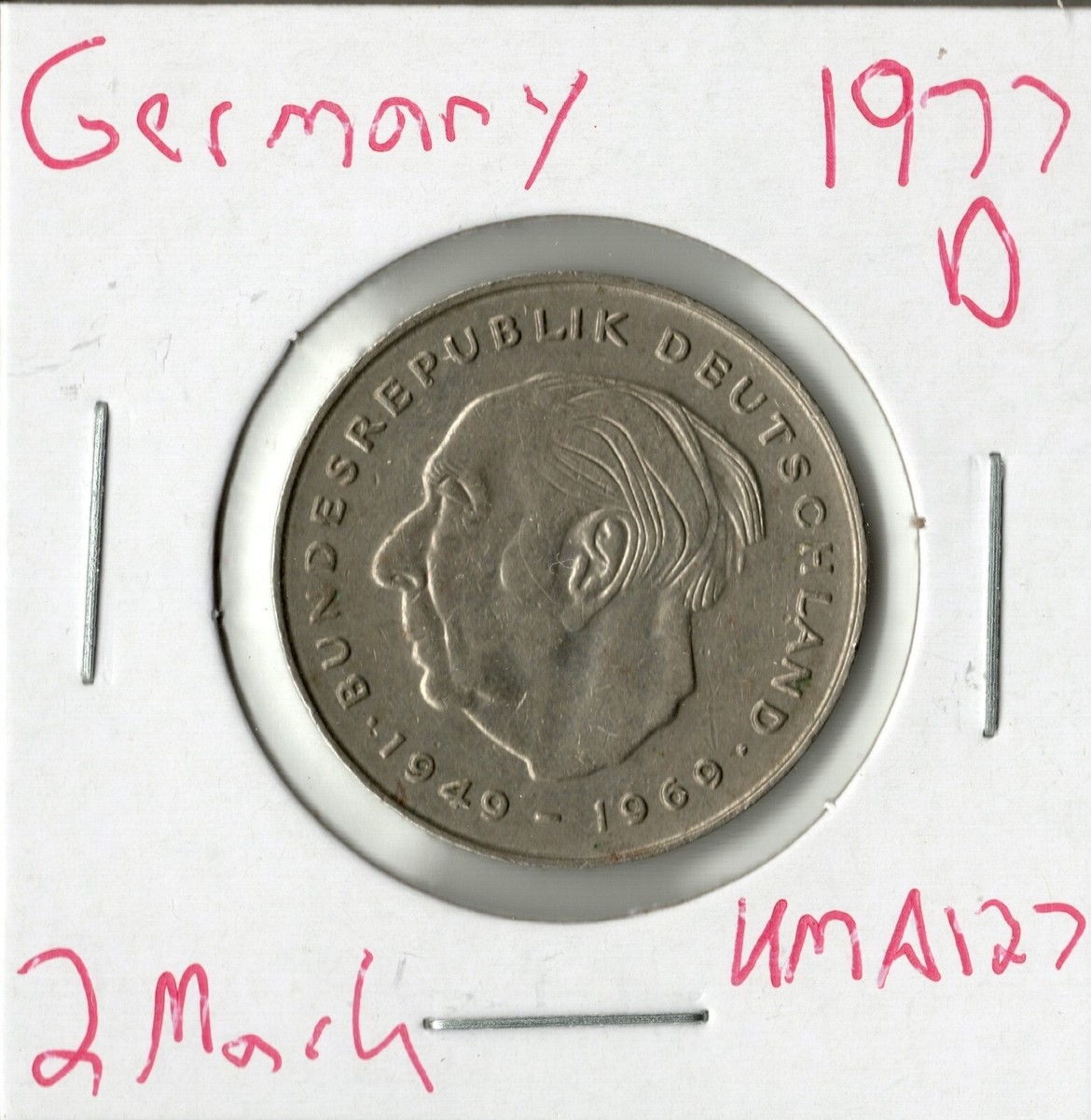 Coin Germany 2 Mark 1977 D KMA127 | eBay