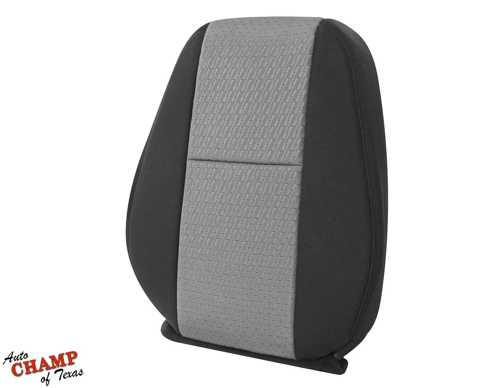 2007-2009 Chevy Silverado 3500-Driver Side Lean Back Cloth Seat Cover Black Gray - Image 4 of 4