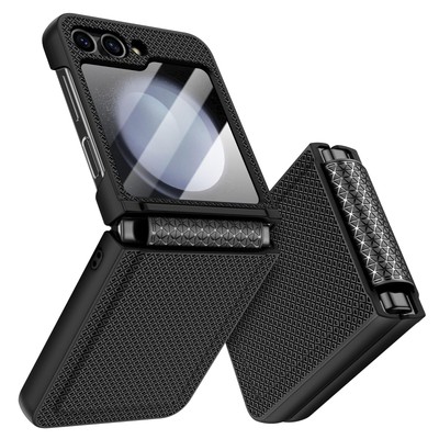 for Samsung Galaxy Z Flip 5 Hülle mit Scharnierschutz & Displayschutzfolie Ru...
