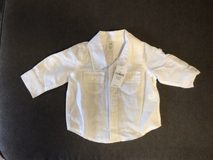 baby white linen shirt