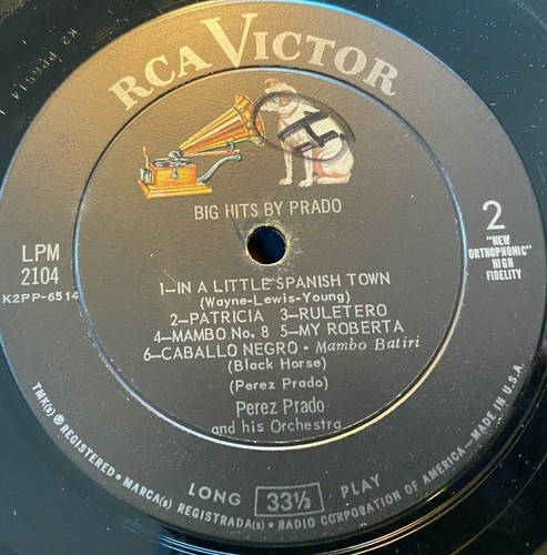 PEREZ PRADO & his Orchestra - Big Hits by Prado ~ RCA 2104 {dg orig} - NICE - Imagen 4 de 4