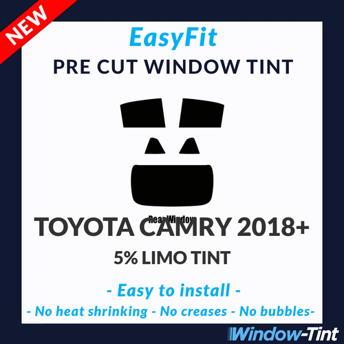 EasyFit Static Pre Cut Window Tint For Toyota Camry 2018 5% Limo Rear - Picture 1 of 3