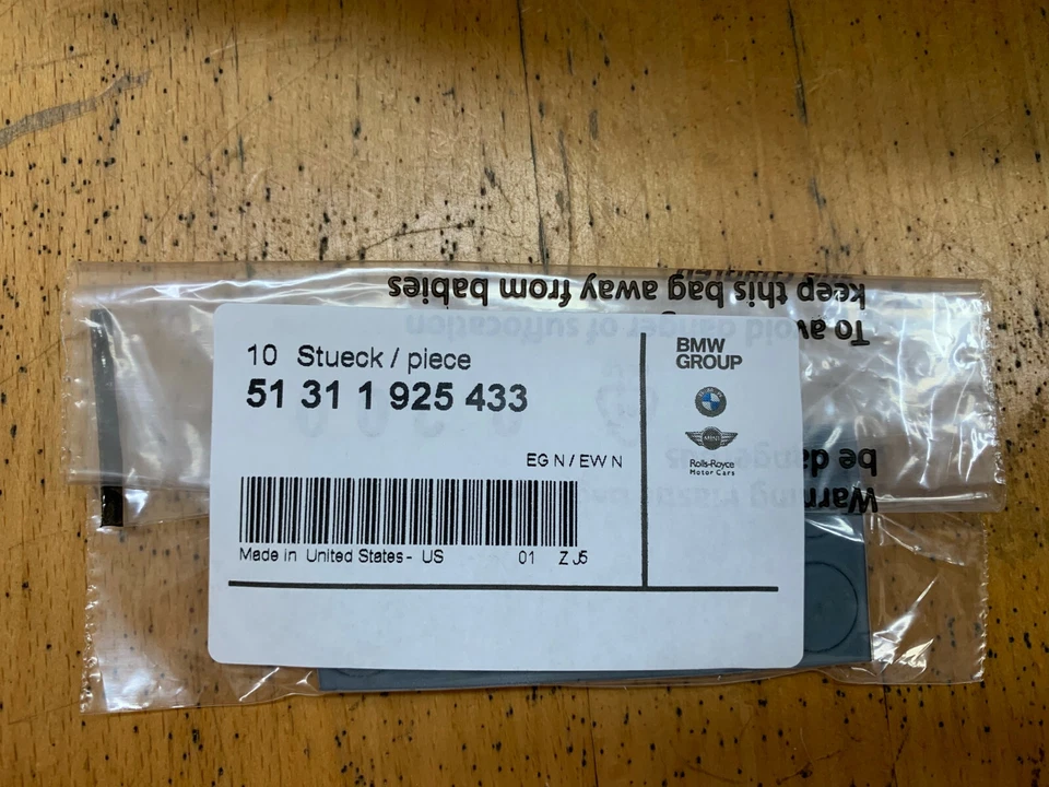 Genuine BMW - 51311925433 - Rubber Buffer 51-31-1-925-433   SET OF 10Pcs. - Image 2 of 4