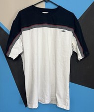 Vintage Y2k Wooden Dog Shirt Mens XL Short Sleeve Accent Stripes Made In USA