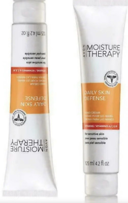 AVON Moisture Therapy Daily Skin Defense Hand Creams 4.2 fl.oz. Each-2 Pack NEW!