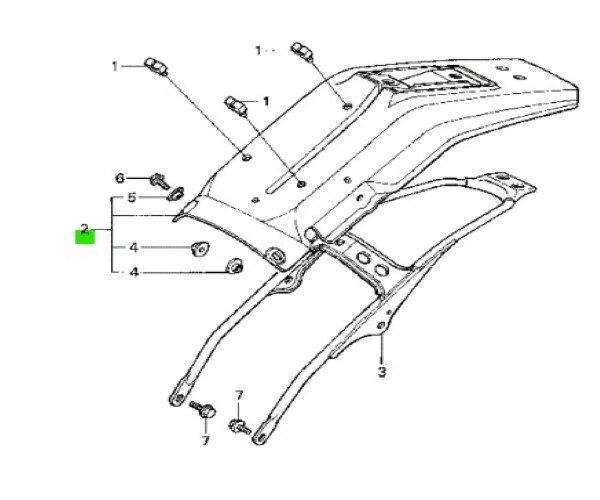 honda XR650L A Rear Fender 80100-KV6-000ZD Genuine JDM A/A A/B AC AC/A AC/B 1993 — 第 2/2 张图片