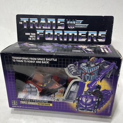 Vintage 1985 Transformers G1 Astrotrain 100% Complete w/ Box Hasbro