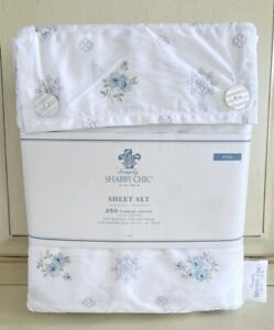 Simply Shabby Chic Full Sheet Set Fleur Blue Medallion Rachel Ashwell