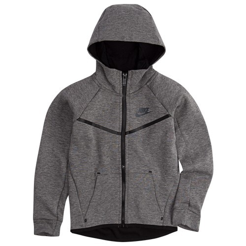 NWT Nike Boy Tech Fleece Full Zip Hoodie in Gray Light
