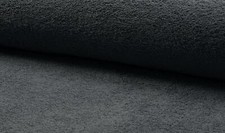 Double Sided Cotton TERRY TOWELLING Fabric Material - DK GREY