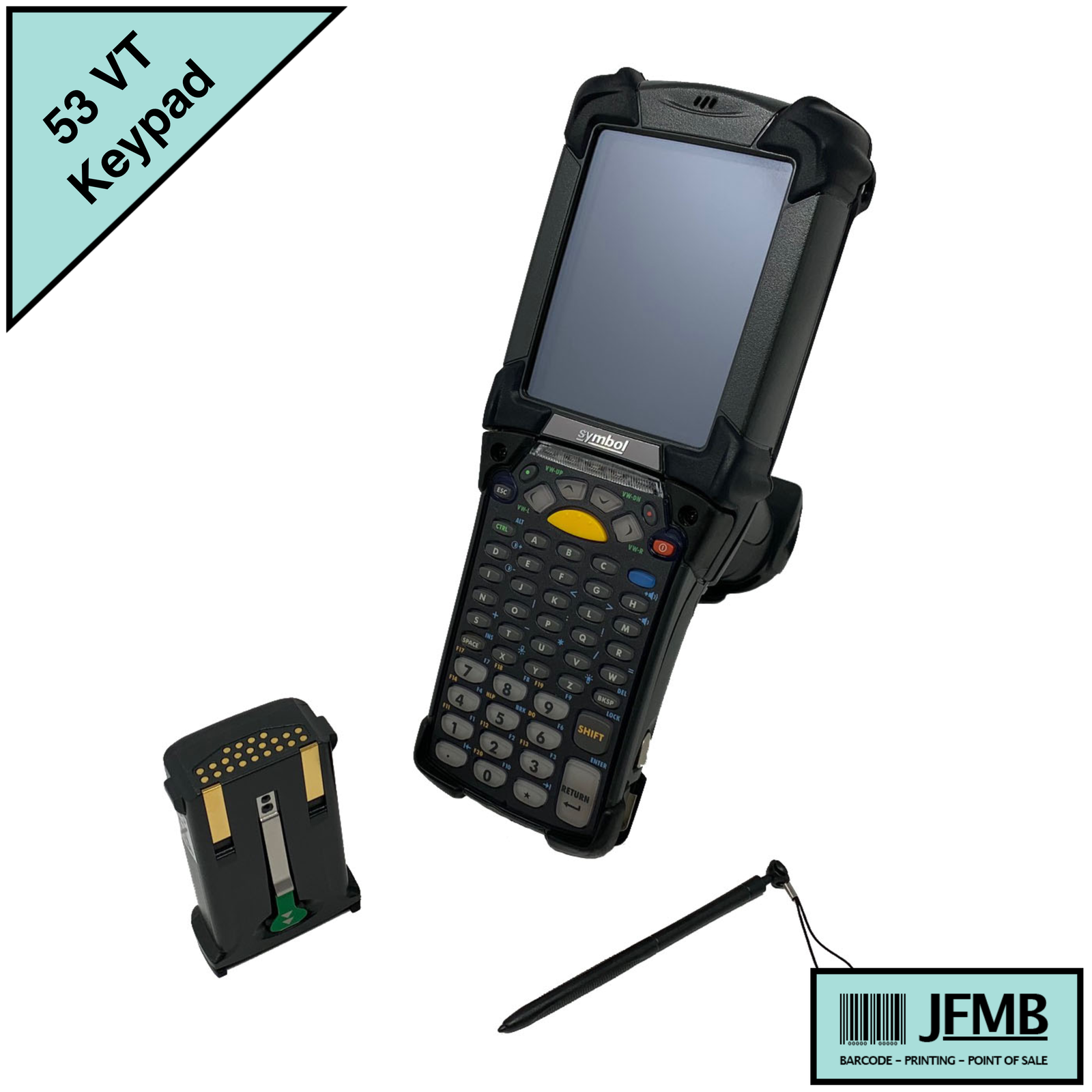 Motorola MC9090-GF0JBGGA2WR Zebra Barcode Scanner 1D 53 Key Win