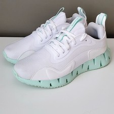 Reebok Womens Sneakers Zig Dynamica White Mist Mint Running Shoes Worn Once Sz 9