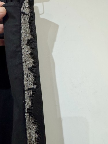 Roberto Just Cavalli Black Glass Beaded Stretch Fit Skinny Jeans Size 26 - Picture 5 of 10
