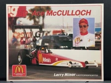 VRHTF NHRA VTG "ED THE ACE MCCULLOCH MCDONALDS LARRY MINOR TOP FUEL HAND OUT