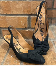 LANVIN Black Leather Slingback Pumps Retails 950 - Women's Size EU 36 / US 6