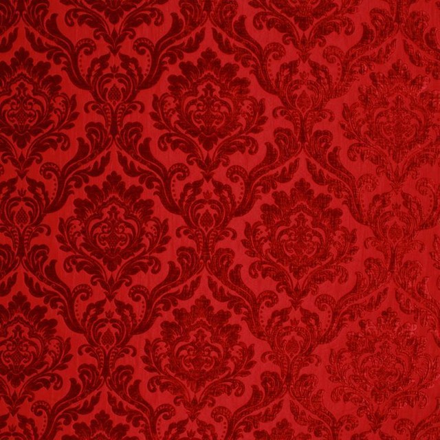 Damask Chenille Upholstery Drapery Fabric / Red eBay