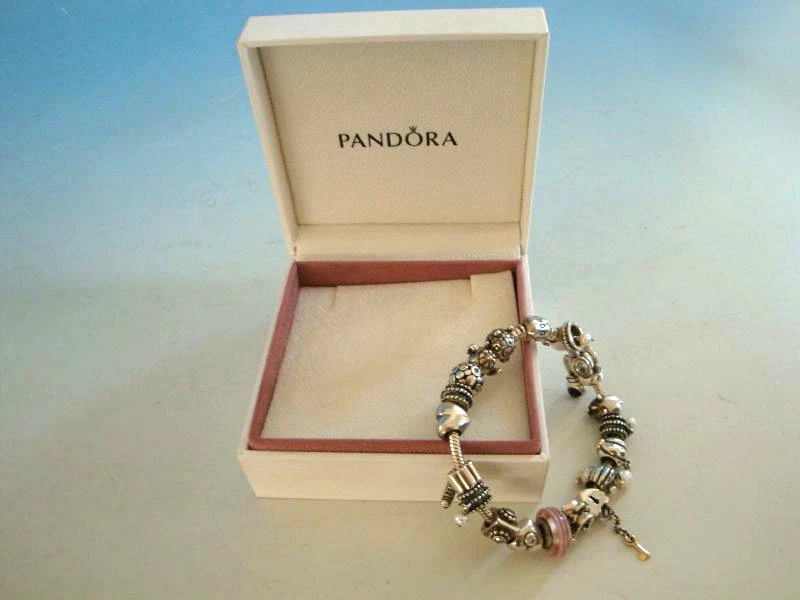 Pandora Armband mit 18 Pandora Charms Silber Silver (0519-239)