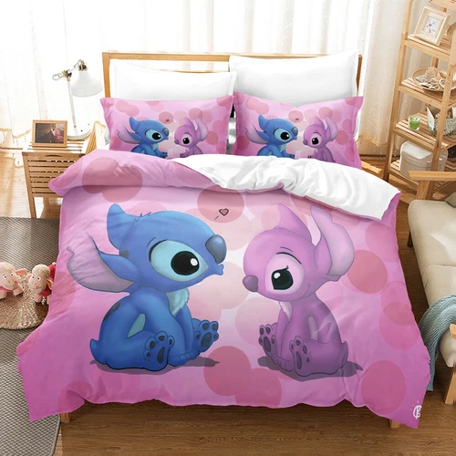 Neu Kinder Stitch Bettbezug Bettwäsche Set Kissenbezüge 80x80cm 135x200 200x200 - Bild 4 von 12
