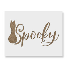 Spooky Cat Stencil - Halloween Decor, Spooky Decor, Spooky Party Decorations