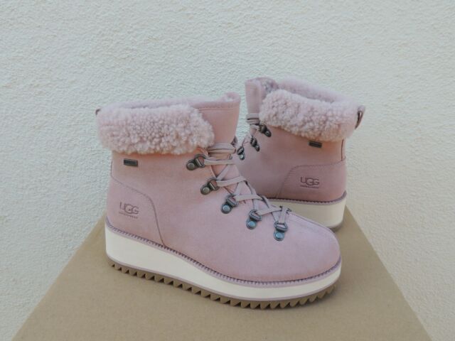 pink ugg lace up boots