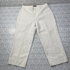 Vintage Dockers Stretch White Capri Casual Fashion Pants Women size M