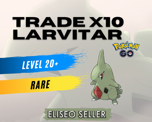 Pokemon Larvitar GO - Chance Lucky - PACK Larvitar x10