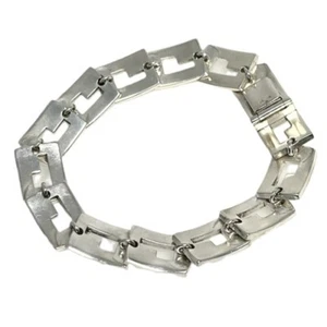 Bracelet logo GUCCI G SV925 argent motif G chaîne bijoux unisexe accessoire