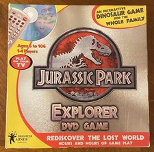 RARE 2007 BIG BOX DELUXE Jurassic Park Explorer DVD Board Game 100 COMPLETE