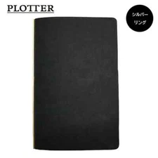 PLOTTER 5012 6-hole ring 11mm Leather Binder Liscio Narrow size Black NEW
