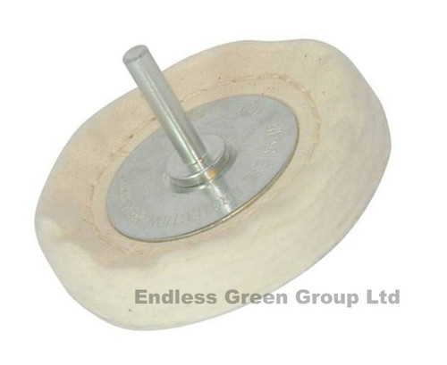 Soft Cotton Polishing Mop With 6mm Shaft Fits Drill Chuck Size & Shape Choice - Picture 9 of 10