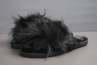Flip*Flop Fellimitat schwarz EU 38 UK 5.0 Pantolette Hausschuhe 