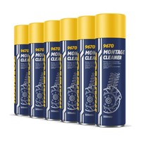 Mannol 9670 Montage Cleaner Spray, Bremsenreiniger, Universalreiniger, 6X 500Ml
