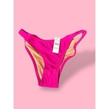 J.Crew Size Small Heritage High-Leg Bikini Bottom NWT Fuchsia Pink BP209 Beach