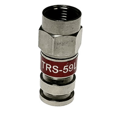 PCT TRS59LMG Connector F PlugMale 75 Ohm RG59 Compression Coax 6.73mm. Pack of 5