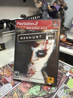 Rockstar Games Manhunt, Disc + Box, No Manual  (Sony PlayStation 2, 2003) Tested
